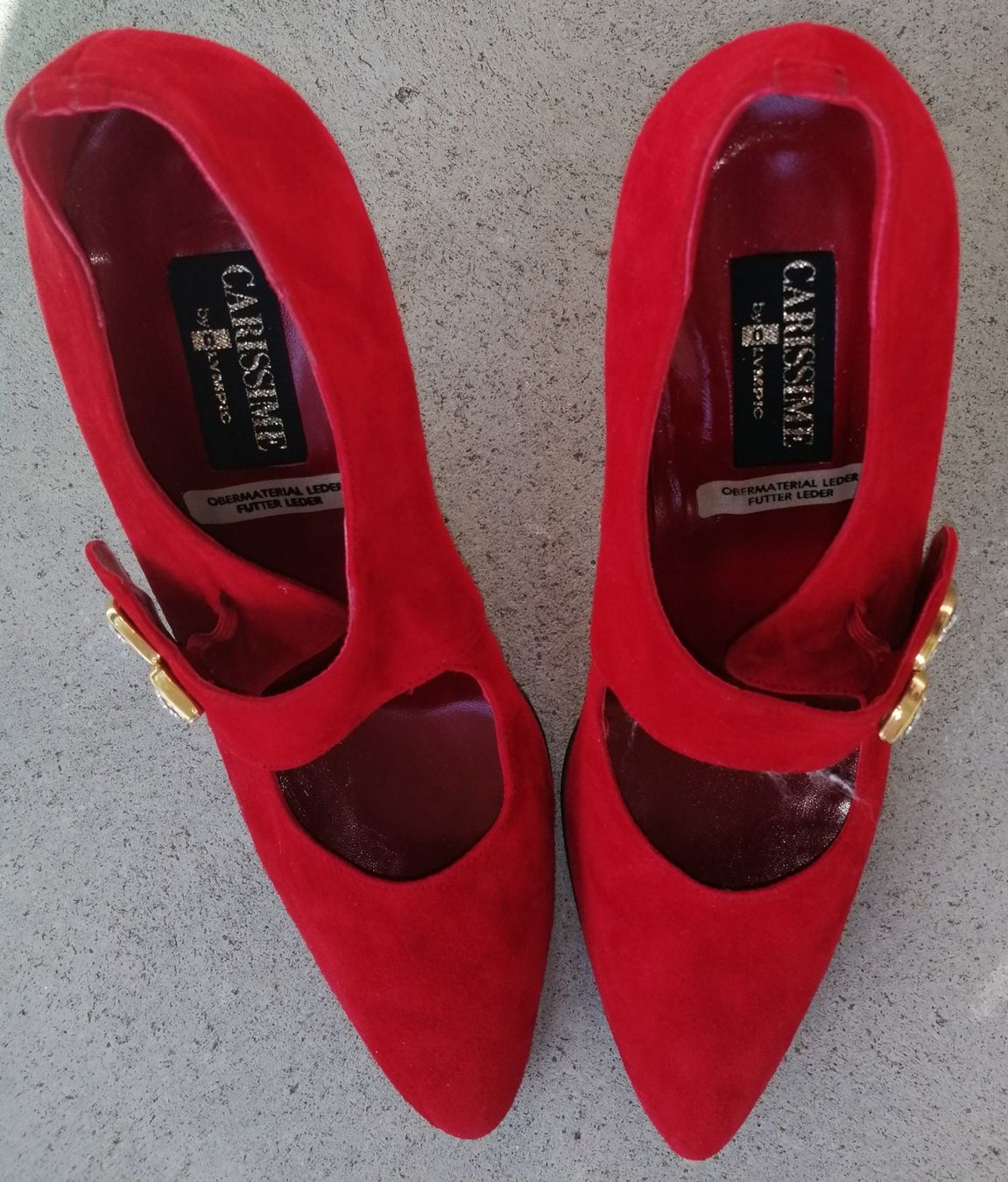 Scarpe da donna: Rote Wildleder Pumps, Gr. 41 - Top Zustand – Usato da Schaffhausen venduto da Domifran