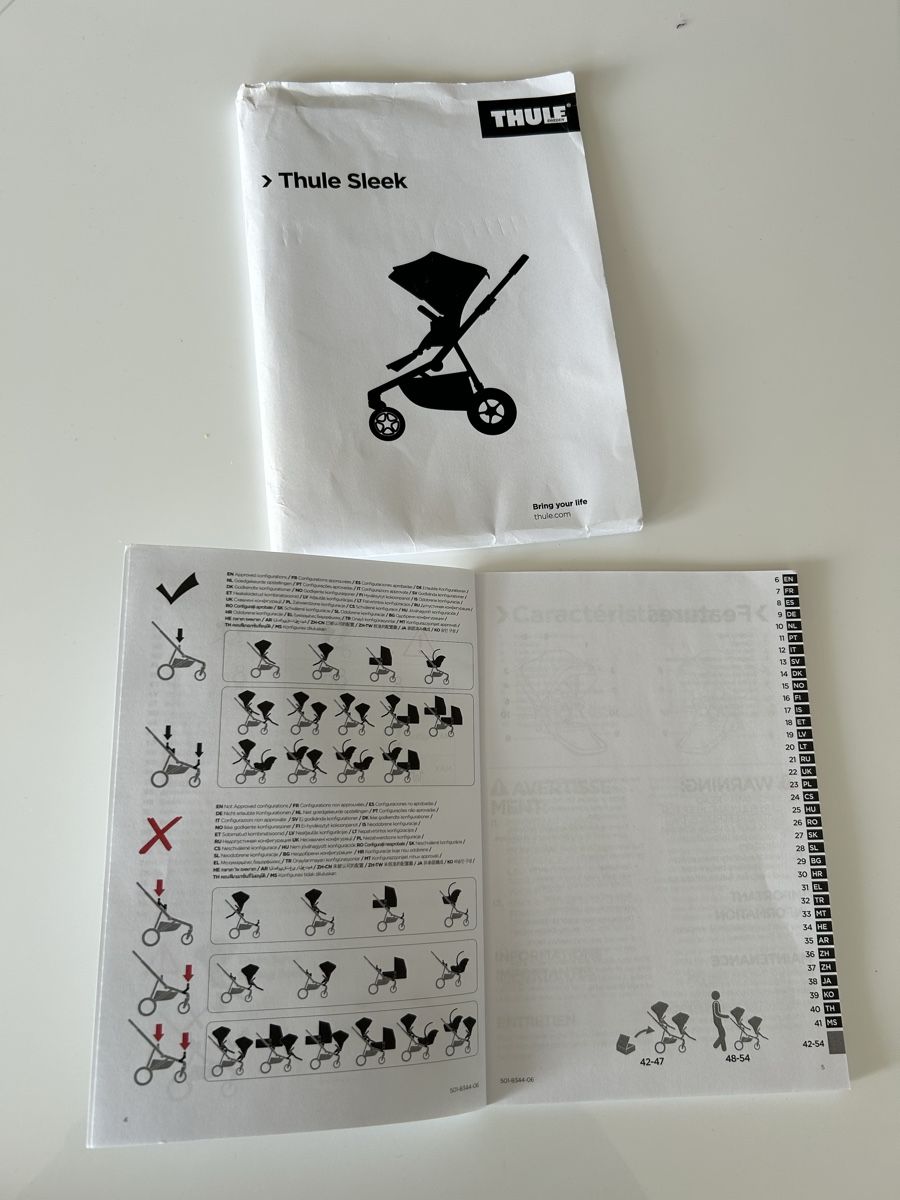 Thule Poussette: Thule Sleek Stroller – Complete Set for Two Children (bassin – D'occasion à Basel par ang_nwh2 7