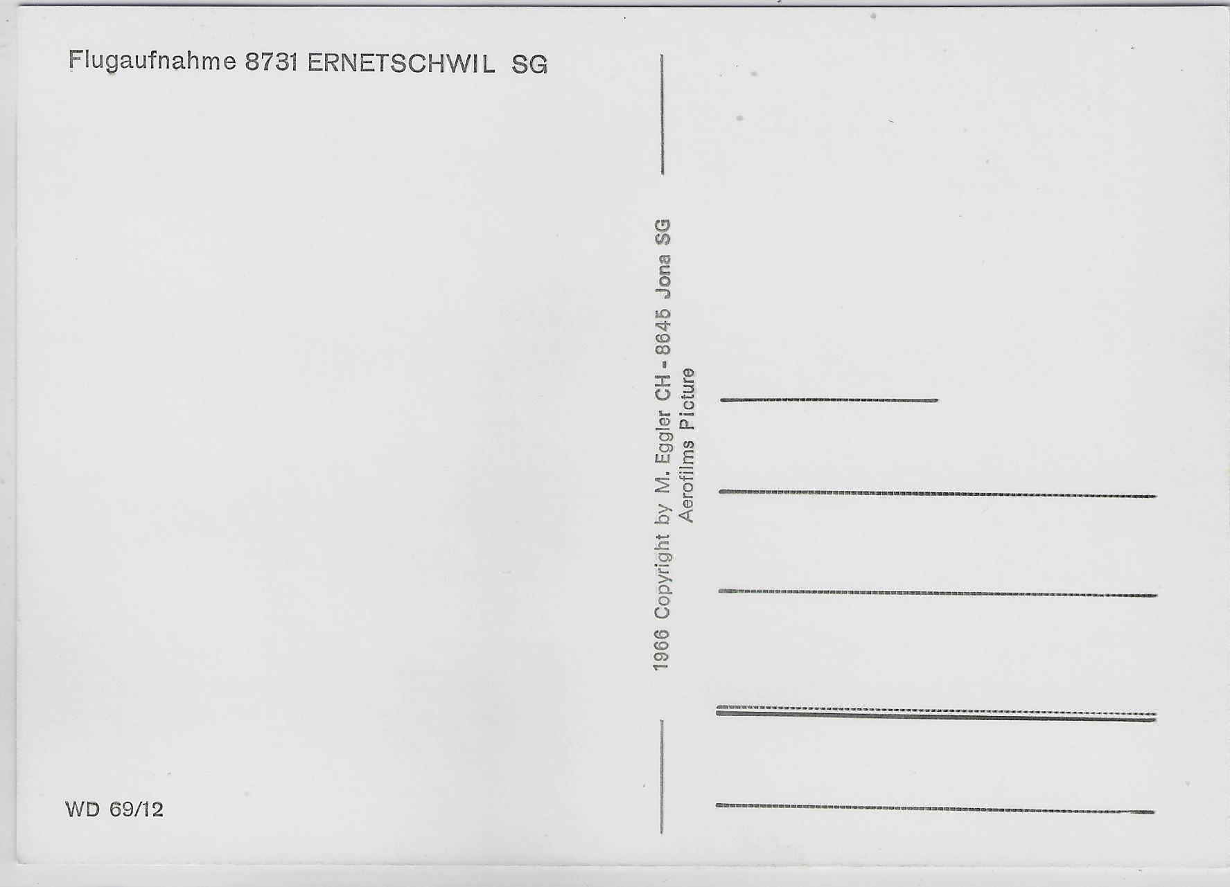 Cartoline postali: Flugaufnahme - Ernetschwil SG – Antico da Ettingen venduto da Kartenplanet 1