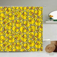 🎯 NEU Gelber Enten-Duschvorhang 180x180cm
