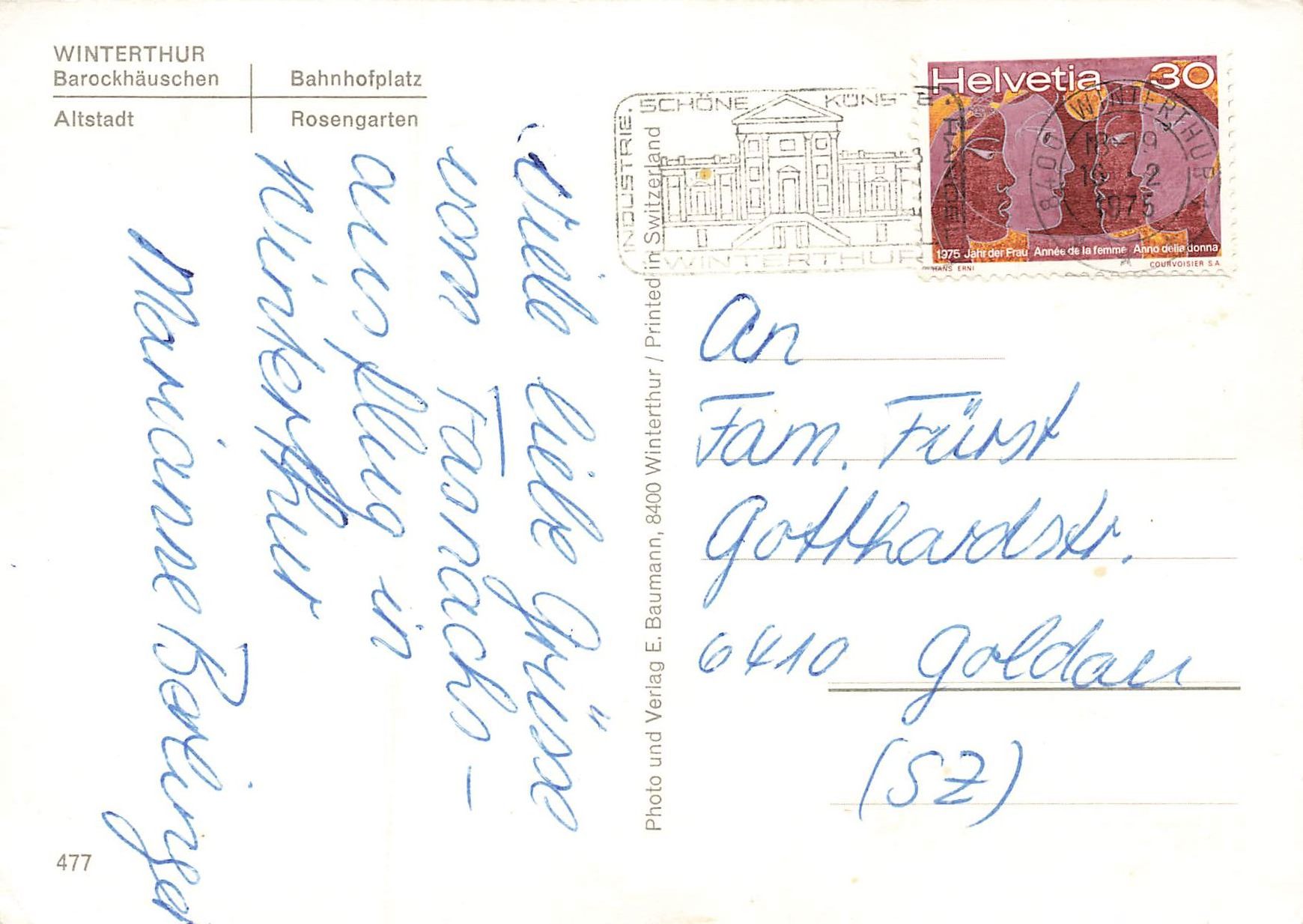 Ansichtskarten: Winterthur – Gebraucht aus Schwyz von Seffi56 1