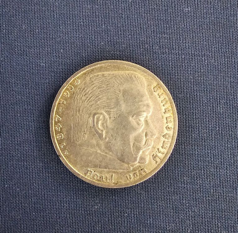 FKaiYin Deutsche Reichsmark-Münze 1852 – Versilbert, Handgefertigt, Sammlerstück + Geschenktasche