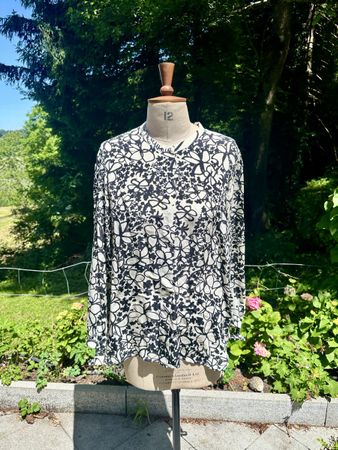 EnSoie Floris Seidenbluse Gr. 2 Handmade 100% Seide
