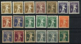 1909–1933, alle Tellknaben, glatte Gummierung, 255.– **  (1)