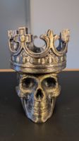 Skull with Crown Gold/Bronze – Teschio 3D Decor