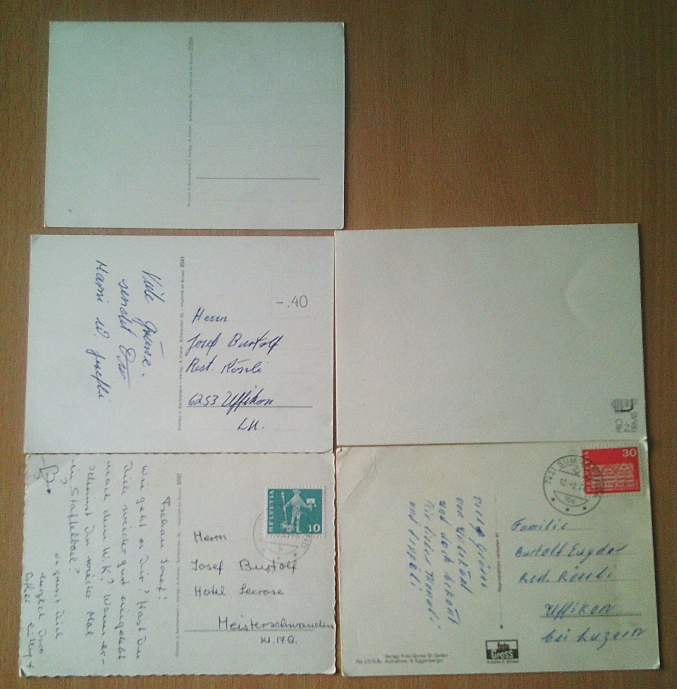 Cartoline postali: 5 Scherzansichtskarten 3 gelaufen 2 ungelaufen – Usato da Uffikon venduto da Semo2 1
