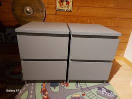 2 kleine Kommoden Ikea Farbe grau