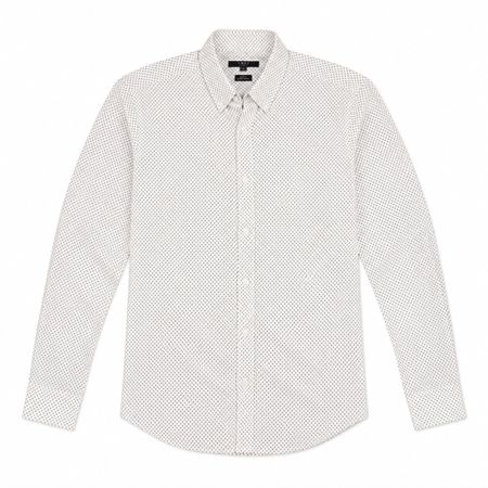 SMOG Slim Fit Hemd Weiss mit feinem Muster Gr. S – wie neu