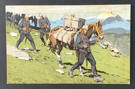 ANTIKE AK MILITÄR DRAGONER GRENZ.BESETZUNG 1914 BAT.6