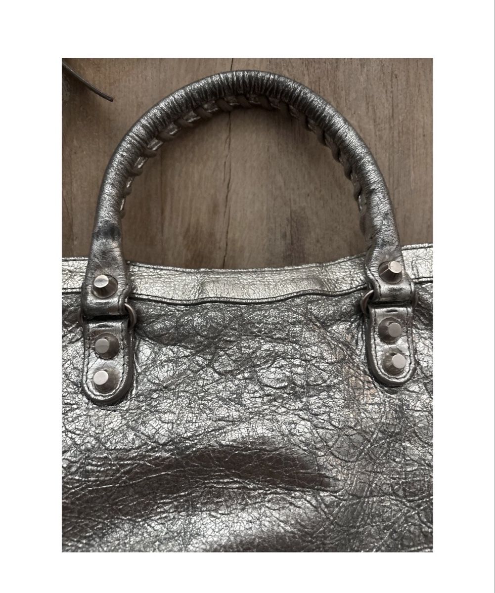 Balenciaga Borse: Balenciaga City Mini Regular Hardware Silver – Usato da Zürich venduto da kleinervogel 5