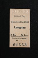 SBB Billet Grenchen - Lengnau 20. Mai 1986 gebraucht