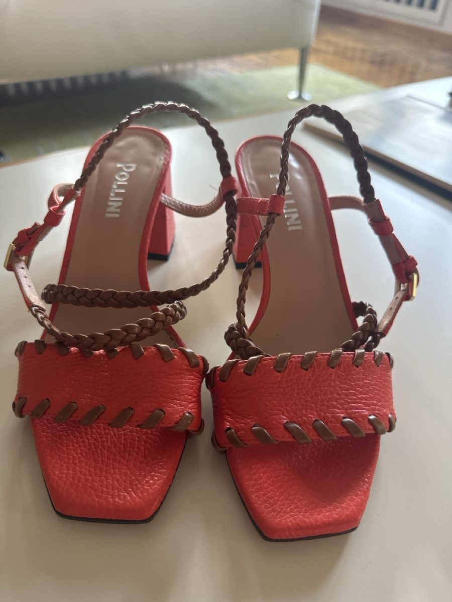 Chaussures femmes: Pollini Sandalen orange Leder Grösse 39  – D'occasion à Zürich par nic_tg6l