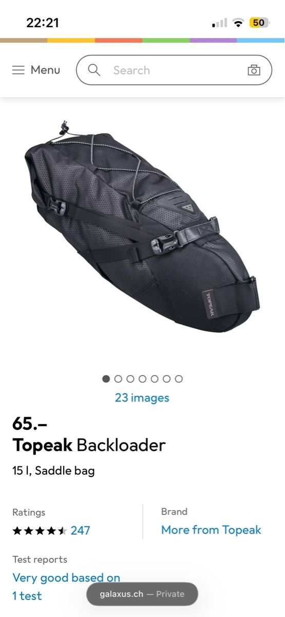 Topeak Sacs: Velotasche (backloader) – Neuf (Voir description) à Wermatswil par lor_bv6y 1