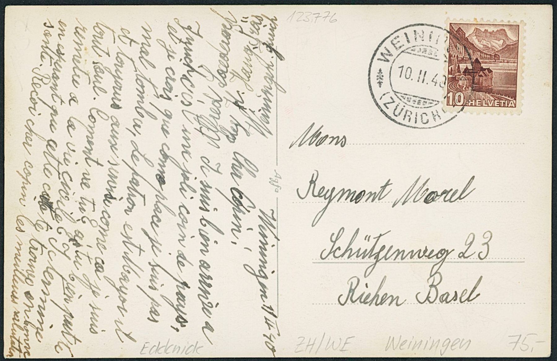 Cartes postales: ZH Weiningen – D'occasion à Schindellegi par leecollect 1