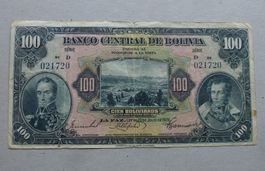 Bolivien ++ 100 Bolivares 1928