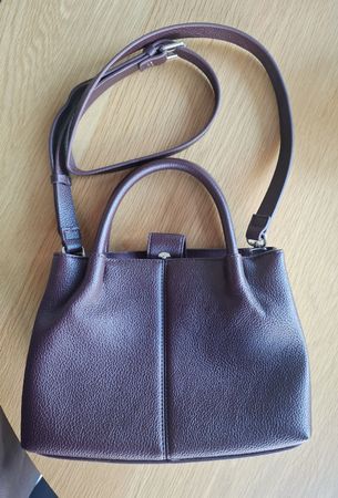 Handtasche Leder dunkelrot Damen guter Zustand