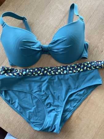 Calida Bikini, türkis mit Muster, Gr.44 wie neu!