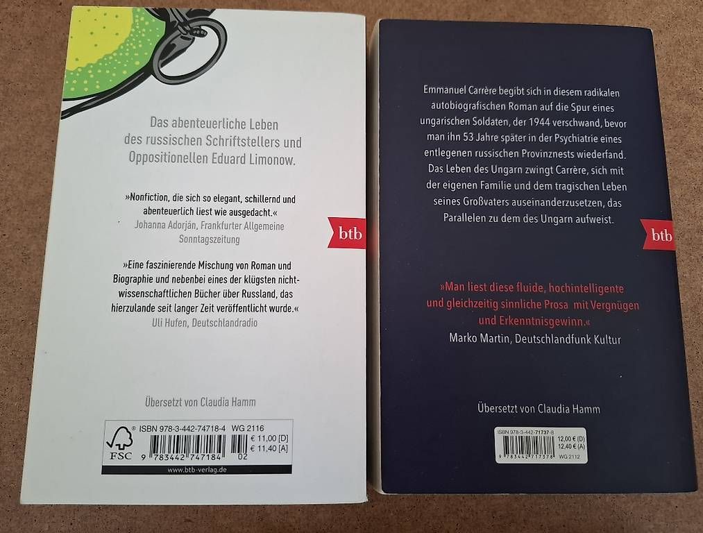 Libri: 5 Bücher von Emmanuel Carrère – Usato da Zürich venduto da apf_b8zl 2