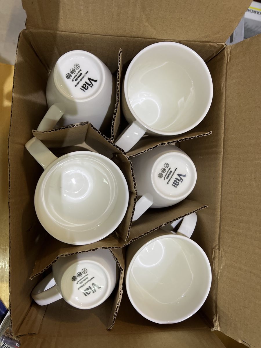 Tazze: 6 Kaffeetassen NEU – Nuovo e nell'imballaggio originale da Meisterschwanden venduto da Snoopy-2018
