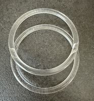 2 anneaux transparents, diamètre extérieur 13.5cm