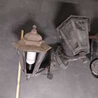 3 Aussenlampen, schwere Eisenqualität H 40 x 30 cm Tief
