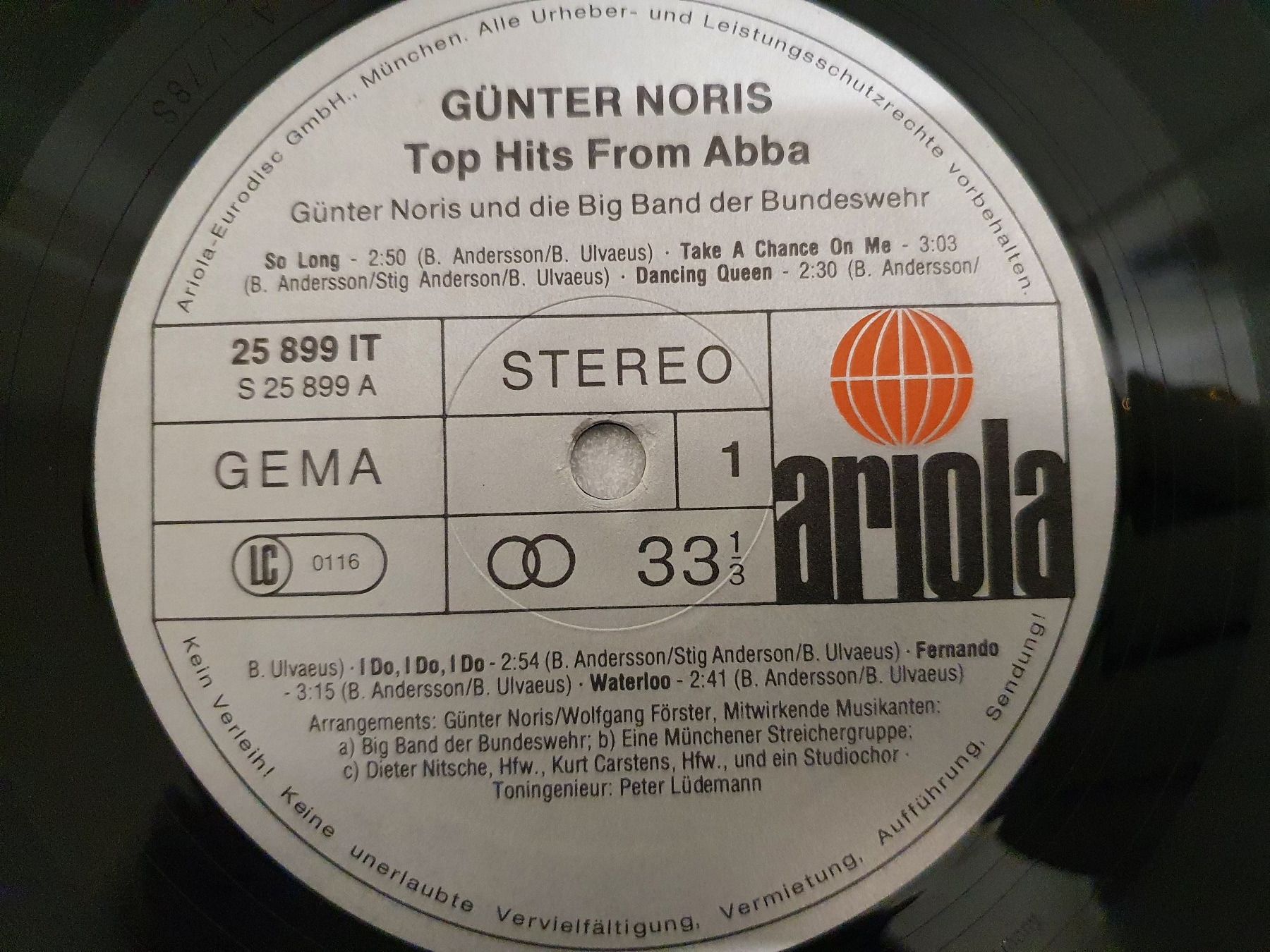 Vinyles: Günter Noris – Top Hits From ABBA – D'occasion à Uster par Vinyl-Leidenschaft 3