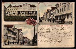 AK Nieder-Uzwil /St. Gallen, Gasthaus zum Landhaus, Straßenp