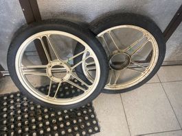🍀Puch Maxi Felgen 17Zoll mit praktisch neuen Reifen 🍀