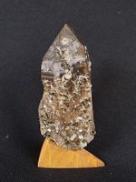 Rauchquarz mit Holzsockel