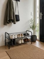 Schuhregal Metall schwarz 2 Etagen