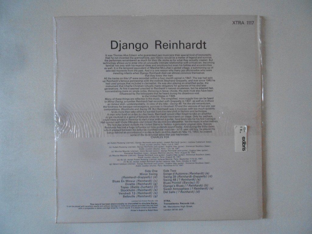 Vinyles: DJANGO REINHARDT  VOL 1  &  2 – D'occasion à Bex par Giorgiob 3