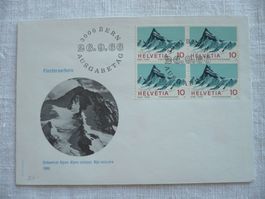 1966 FDC Schweizer Alpen 4er-Bl. SBK 445
