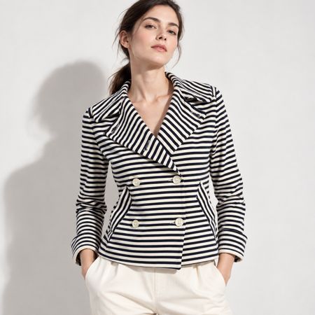 YOSHI KONDO PARIS – Striped Jacket in French Navy Style