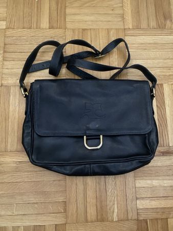 Sac bandoulière noir cuir bon état