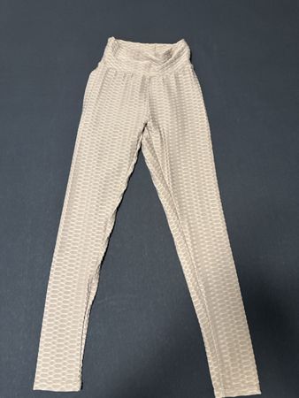  Sport Leggings Wabenmuster beige Gr.S