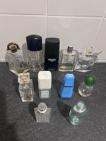 Lot de 11 flacons de parfum, vides, collection / décoration