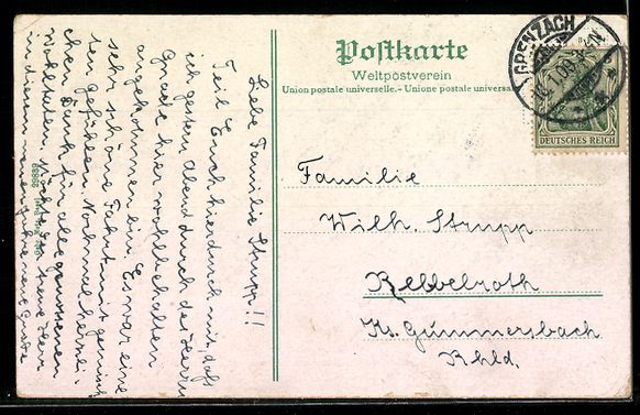 Cartoline postali: AK St. Chrischona, Ortsansicht, 1909 – Usato da Berlin venduto da bartko-reher 1