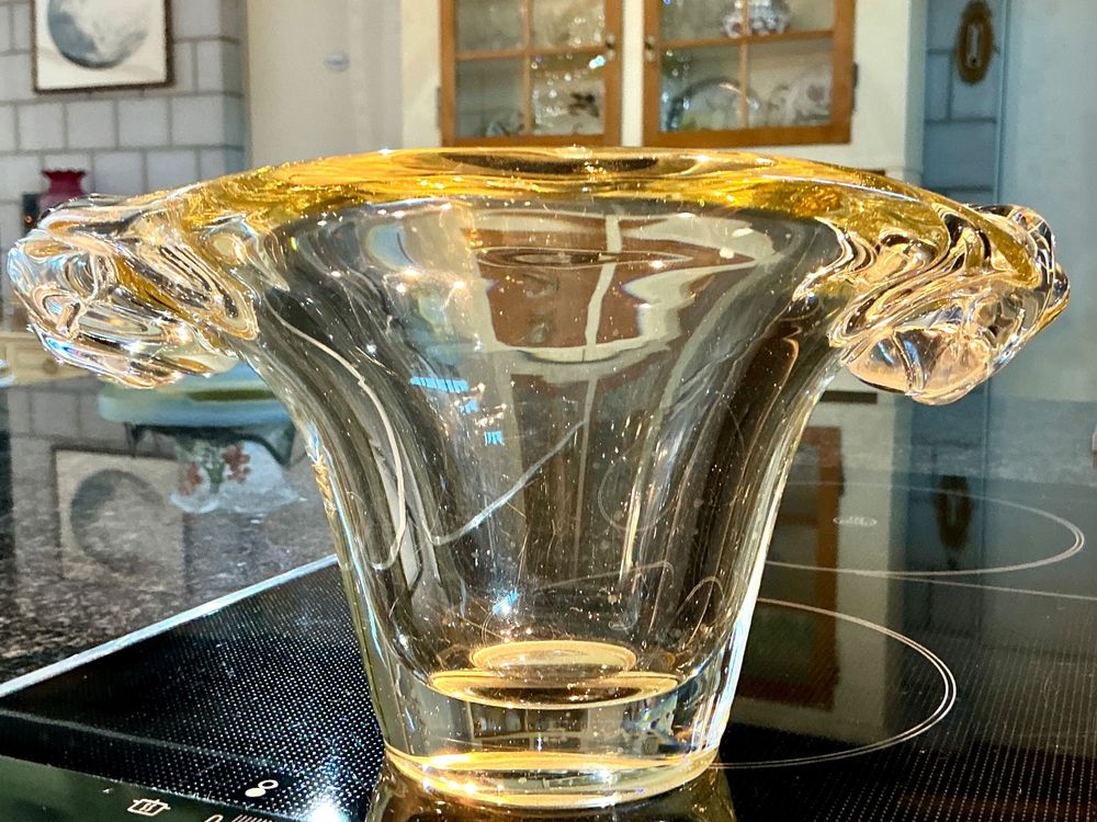 DAUM NANCY FRANCE ART DECO BLEIKRISTALLVASE UM 1930, SIGNIER (Gebraucht ...