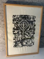 Original Holzschnitt, gerahmt, signiert, nummeriert 44/100