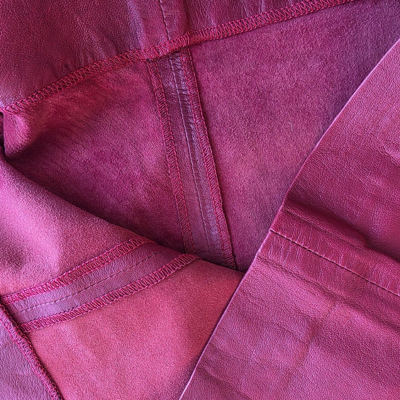 Vestiti: Elegantes rotes Lederkleid, Gr. S, ein Hingucker! – Usato da Rheinsulz venduto da Gilea 3