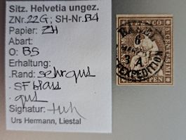 Strubel 22G mit Bestimmung Basel 6.März 61