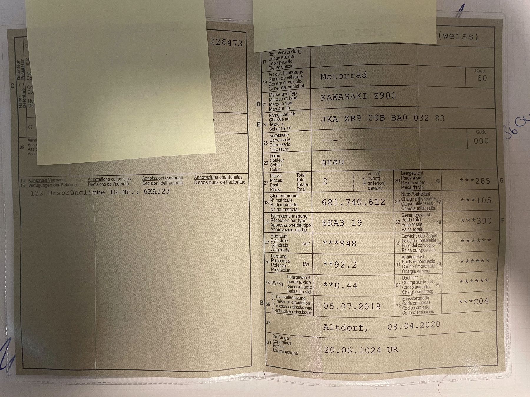 Kawasaki Strasse: Kawasaki Z900 92kW – Gebraucht aus Bürglen UR von Patriot1995 7