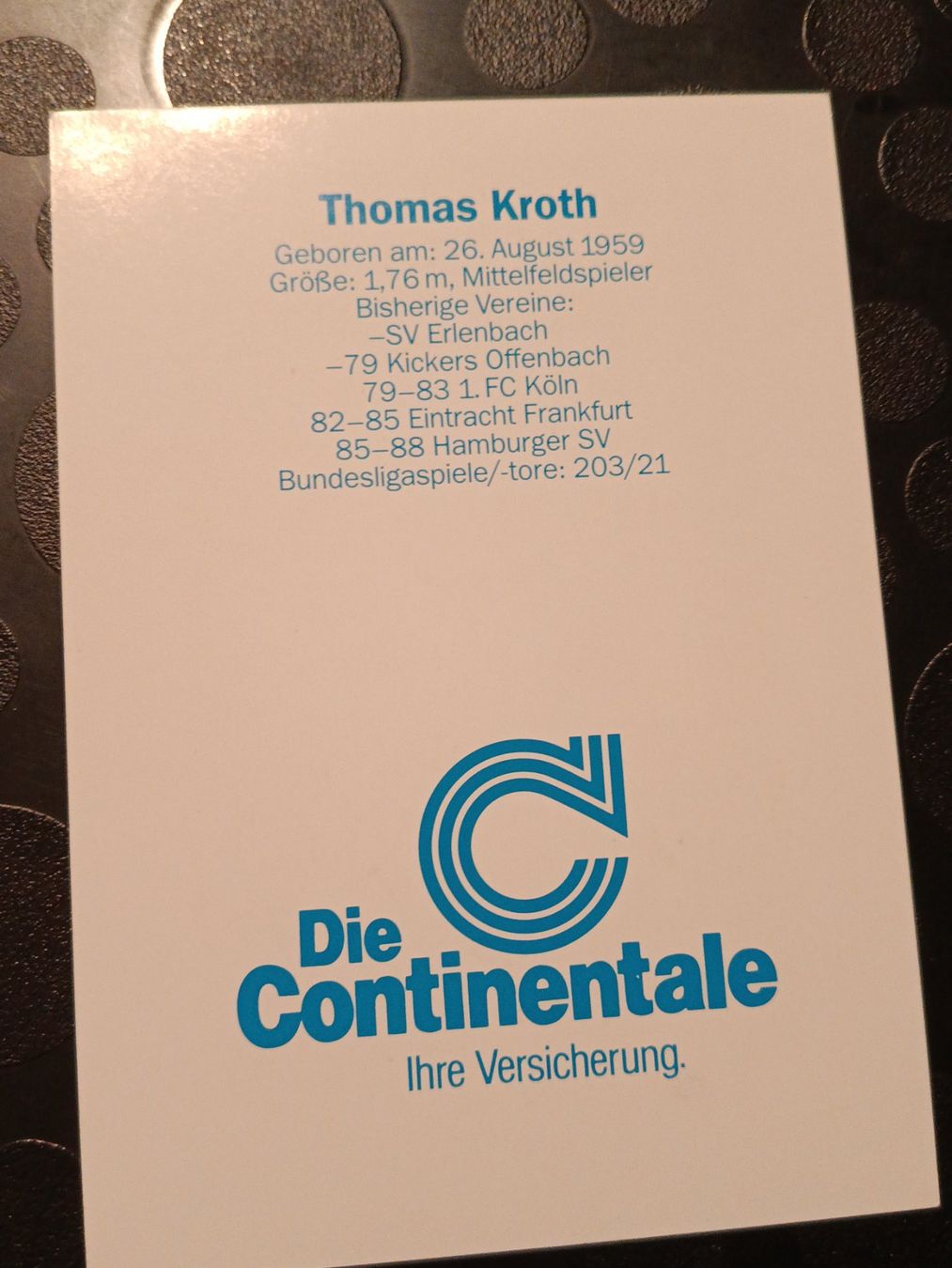 Autografi: Thomas Kroth  - BVB - Borussia Dortmund - Handsigniert – Usato da Menziken venduto da Artographs 1