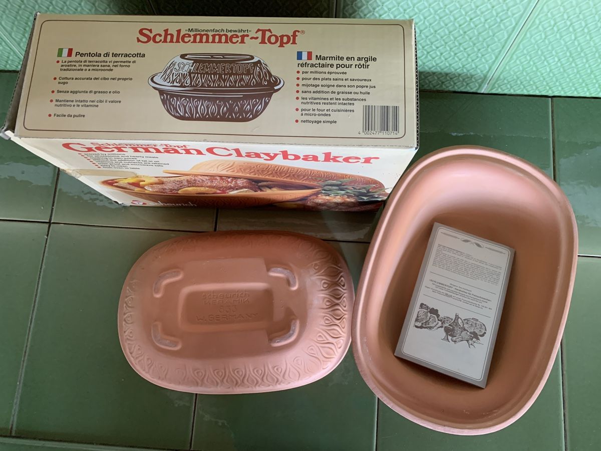 Pentole: Römertopf/Schlemmertopf, NEU Scheurich – Nuovo (secondo la descrizione) da Egg b. Zürich venduto da ohtannenbaum 3