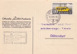 LUBA (Luftpost- und Briefmarkenausstellung) Dübendorf 1941