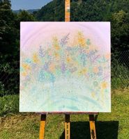 Abstrakte Malerei in Pastelltönen Peinture abstraite dans de