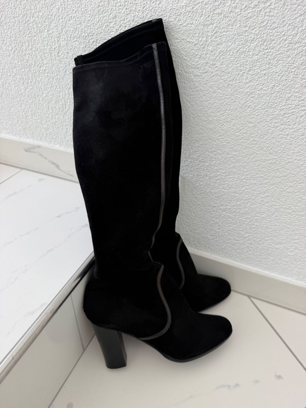Navyboot Damenschuhe: Navyboot Lederstiefel – Neu (gemäss Beschreibung) aus Oberbueren von Swee