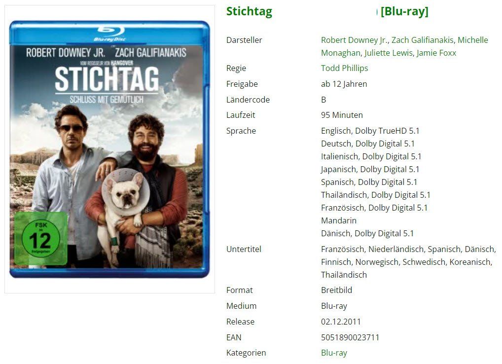 Tous les DVDs: Stichtag (Blu-ray) – D'occasion à Emmetten par SVollenweider