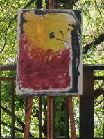 Original abstraktes Gemälde auf Leinwand – Acryl auf Leinwan