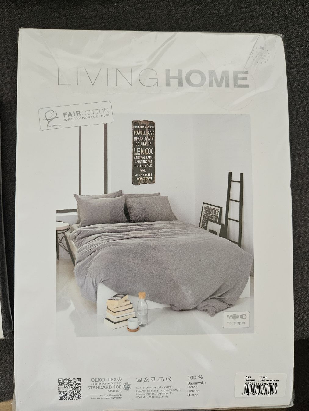 Biancheria da letto: Living Home Baumwolle Duvetbezug – Nuovo e nell'imballaggio originale da Zürich venduto da SchoPl